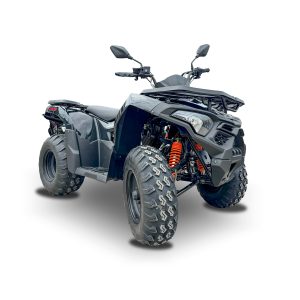 Cuadrón Loncin LX200AU-2 de Otom Racing, diseñado para conducción recreativa y utilitaria, con motor de 200cc.