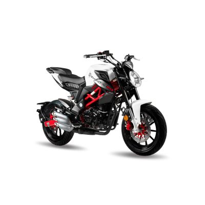 Motocicleta Thunder MVA 200 de Otom Racing, diseñada para rendimiento deportivo, con motor de 200cc.