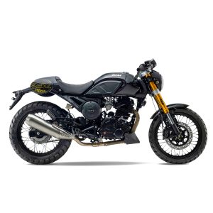 Motocicleta IGM Café Racer 250 de Otom Racing, con motor de 250cc y diseño clásico.