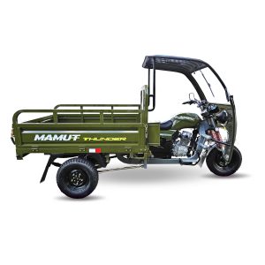 Motocarro Thunder Mamut de Otom Racing, diseñado para transporte de carga, con motor de 200cc.