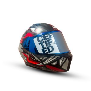 Casco HMT Abatible Speedbeast con visor iridium, diseñado para máxima protección con ventilación óptima y fácil liberación. Cuenta con cachetera removible y ajuste micrométrico para una conducción segura y cómoda.