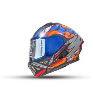 Casco HMT Abatible Speedbeast con visor iridium, diseñado para máxima protección con ventilación óptima y fácil liberación. Cuenta con cachetera removible y ajuste micrométrico para una conducción segura y cómoda.