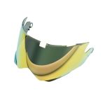Visor OTOM dorado iridium para casco. Diseñado para proporcionar una protección óptima contra el resplandor solar y una excelente visibilidad. Compatible con varios modelos de cascos OTOM, ideal para condiciones de luz brillante.