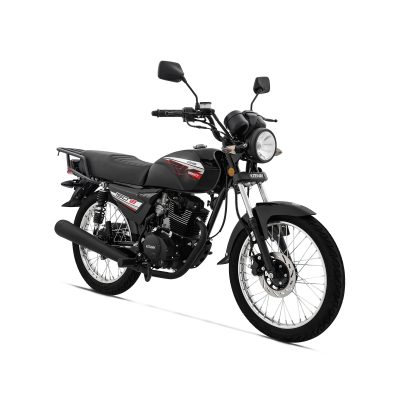 Motocicleta Keeway RKE 150 de Otom Racing, diseñada para conducción deportiva, con motor de 150cc.