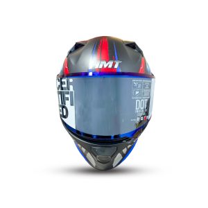 Casco HMT Abatible Speedbeast con visor iridium, diseñado para máxima protección con ventilación óptima y fácil liberación. Cuenta con cachetera removible y ajuste micrométrico para una conducción segura y cómoda.