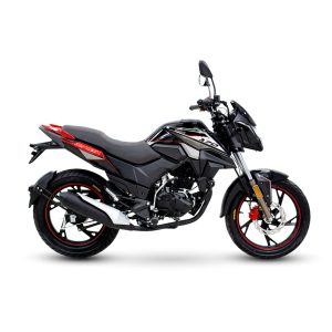 Motocicleta deportiva Shineray SE-SPARTA 170, ideal para una conducción segura y dinámica.